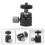 4Pièces Accessoire Trépied Ball Head Aluminium Durable Support Noir 11