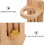 Durable Bamboo Chinchilla Bottle Stand Khaki Adjustable Holder 6