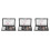 3Sets Assorted Color Eyebrow Powder Kit Durable Makeup Brow Brush Tool 8