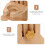 Durable Bamboo Chinchilla Bottle Stand Khaki Adjustable Holder 7