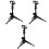 3Pcs Black Adjustable Mic Stand 360 Rotating Tripod Holder Stable 4