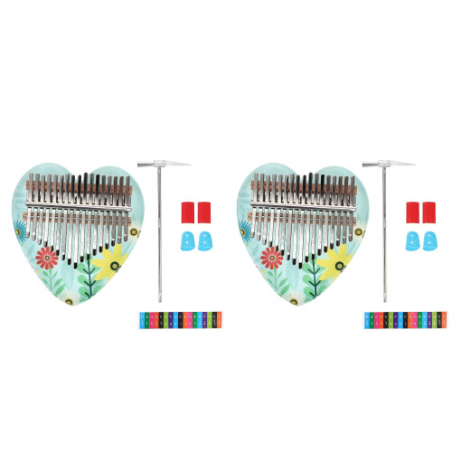 2Sets Beginner Kalimba Multi Color Delicate Thumb Piano for Children 1