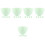 25Pièces Bols Silicone Vert Usage Cosmétique Outils De Salon 5