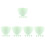25Pièces Bols Silicone Vert Usage Cosmétique Outils De Salon 6