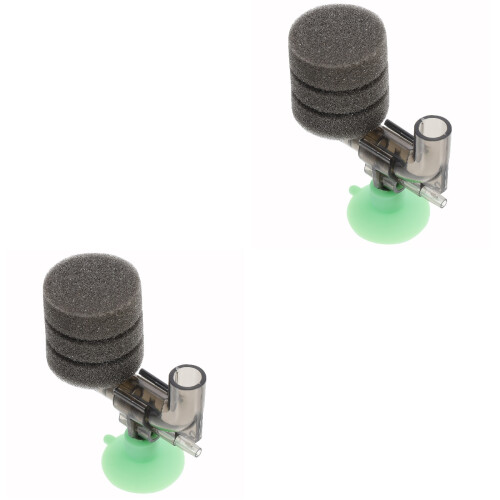 2Pcs Quiet Mini Sponge Filter Black Biochemical Fish Tank Water Filter 2