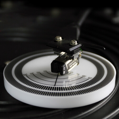 2Pcs Vinyl Record Stroboscope Disc White Acrylic Speed Detection Tool 2