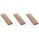 3Pcs Small Oboe Reed Container ABS Plastic Storage Case Light Brown 10