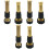 6Pcs Black Brass Hose Nozzle Set with 2 Adjustable Sprayers for Garden 4