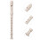 2Sets Portable White Resin Clarinet for Kids Beginner Practice 10