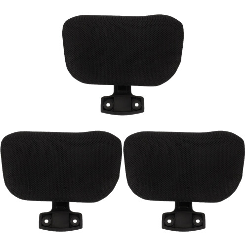 3Sets Lift Adjustable Office Chair Head Pillow Black Neck Support 1