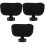 3Sets Lift Adjustable Office Chair Head Pillow Black Neck Support 3