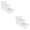 6Pcs White Bamboo Cutlery Storage Box Tableware Stackable Organizer 6