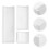 6Pcs White Bamboo Cutlery Storage Box Tableware Stackable Organizer 10