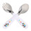 2Sets Toddler Spoon Fork White Lightweight Baby Feeding Tools for Kids 9