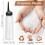 6Pcs Durable Transparent Hair Dye Containers with Measuring Scale 3