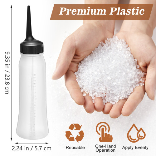 6Pcs Durable Transparent Hair Dye Containers with Measuring Scale 2