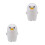 2Pcs Tiny Penguin Desktop Trash Can Cute Plastic Table Bin with Lid 4