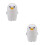 2Pcs Tiny Penguin Desktop Trash Can Cute Plastic Table Bin with Lid 7
