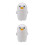 2Pcs Tiny Penguin Desktop Trash Can Cute Plastic Table Bin with Lid 9