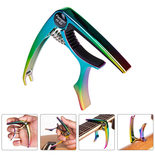 2Pcs Durable Metal Ukulele Capo Tone Clamp Multi-Color 2