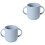 2Pcs Baby Transition Cups Blue Soft Silicone Toddler Drinking Trainer 3