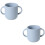 2Pcs Baby Transition Cups Blue Soft Silicone Toddler Drinking Trainer 5