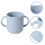 2Pcs Baby Transition Cups Blue Soft Silicone Toddler Drinking Trainer 9