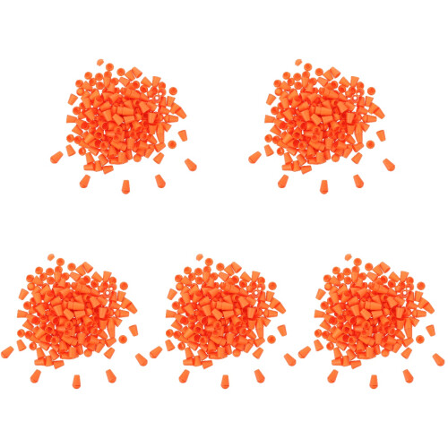 500Pcs Orange Cord Locks Drawstring Stoppers for Backpack Sweater Hats 2