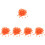 500Pcs Orange Cord Locks Drawstring Stoppers for Backpack Sweater Hats 6