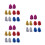 30Pcs Plastic Pom Balls with Handle Assorted Color Cheerleading Props 3