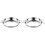 2Pcs Stainless Steel Kitchen Plates Silver Fruit Cake Holders 3