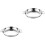 2Pcs Stainless Steel Kitchen Plates Silver Fruit Cake Holders 4