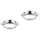 2Pcs Stainless Steel Kitchen Plates Silver Fruit Cake Holders 5
