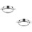 2Pcs Stainless Steel Kitchen Plates Silver Fruit Cake Holders 7