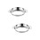 2Pcs Stainless Steel Kitchen Plates Silver Fruit Cake Holders 8