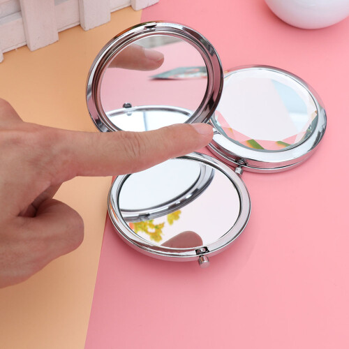 20Pcs White Travel Pocket Compact Mirror Double Side Makeup Cosmetic 2