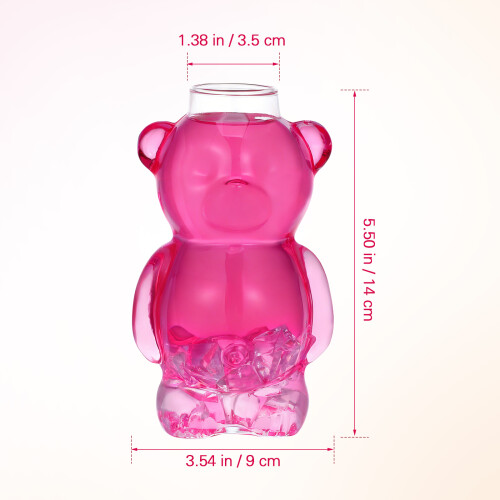 4Pcs Creative Transparent Bear Cocktail Glasses for Bar Restaurant Use 1