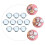 20Pcs White Travel Pocket Compact Mirror Double Side Makeup Cosmetic 7