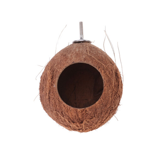 3Pcs Brown Coconut Shell Hanging Nest for Hamsters Squirrels Pets 1