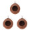 3Pcs Brown Coconut Shell Hanging Nest for Hamsters Squirrels Pets 3