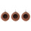 3Pcs Brown Coconut Shell Hanging Nest for Hamsters Squirrels Pets 5