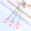 6Pcs Stainless Steel Cake Tester Multi-Color Baking Tool Durable Grip 10