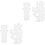 60Pcs White Plastic Injector Tip Caps Anti-Leak Sealing Needle Covers 3