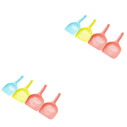 8Pcs Cat Litter Scoop Plastic Pet Long Handle Assorted Colors 2