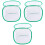 3Pcs White Kids Cage Net Zipper Box Lightweight Durable 3