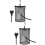 2Pcs Black Reptile Tank Lamp Cover Durable Heating Lamp Protector 2