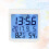 3Pcs Backlight Hygrometer White Digital Thermometer Alarm Clock Home 10