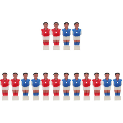 16Pcs Mini Football Figures Assorted Color Foosball Player Replacement 1