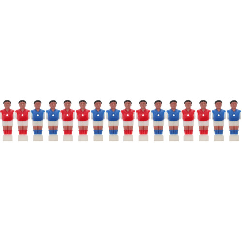 16Pcs Mini Football Figures Assorted Color Foosball Player Replacement 2