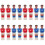 16Pcs Mini Football Figures Assorted Color Foosball Player Replacement 4